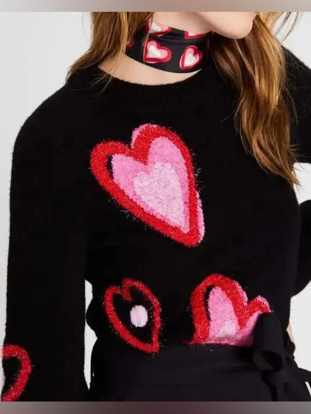 Kate Spade Overlapping Hearts Sweater